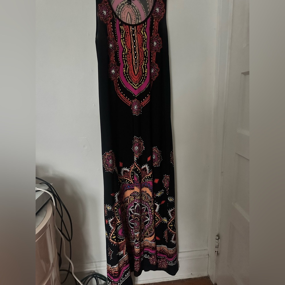 AB Studio Strapless Black and Pink Dress